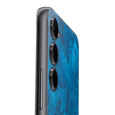 DC Comics Superman Logo Background Pattern Galaxy A54 5G Skin